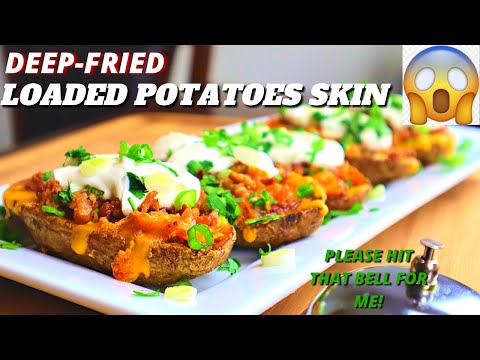 LOADED POTATOES SKIN RECIPE | HOW TO MAKE DEEP FRIED LOADED POTATO SKINS / VEL DOGGS KITCHEN