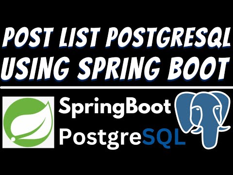 POST List of JSON data in PostgreSQL using Spring Boot and Postman tutorial | REST API