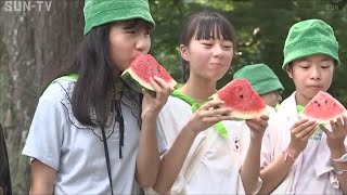 「幻のスイカ」買い求め行列　丹波篠山市で恒例の「スイカ祭」