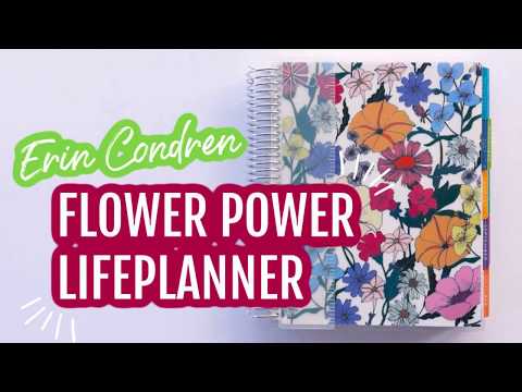 Erin Condren Flower Power LifePlanner Walk Through