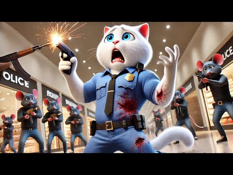 Kitten lost his Father😿| Became Police Revenge😻 #cat #cute #ai #catlover #catvideos #cutecat #aicat