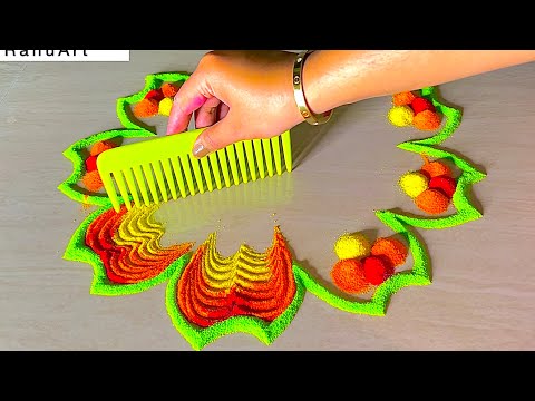 2 easy rangoli designs for diwali 🪔 best rangoli designs 2024 easy 🪔 creative rangoli 🪔Ranu Art