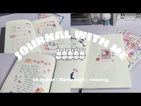 ☁️ Journal with me (a6 midori | flipthrough | relaxing)  ᡣ𐭩 •｡ꪆৎ ˚⋅