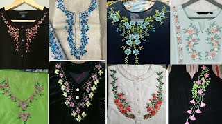 Latest embroidery neckline designs for kurti || embroidery neck designs for kurtis