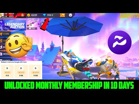 Unlock Monthly Membership In 10 Days 😱 | Free Redeem Code Trick