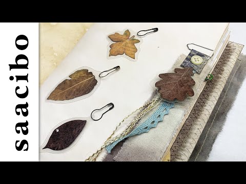 Charms & Paperclip Dangles With Faux Leaves #junkjournalembellishments