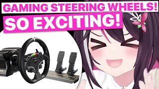 AZKi Nerds Out Over Gaming Steering Wheels & Pedals (Hololive) [Eng Subs]