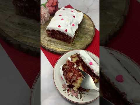 2 Valentine Special Dessert ideas | Red Velvet Marble Cake | Cake Tub #valentinesday  #shorts