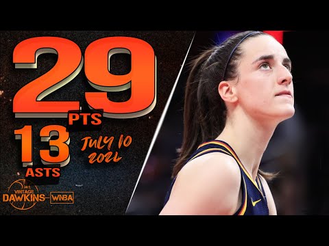 Caitlin Clark Drops 29 Pts x 13 Asts vs Mystics 🔥 | July 10, 2024