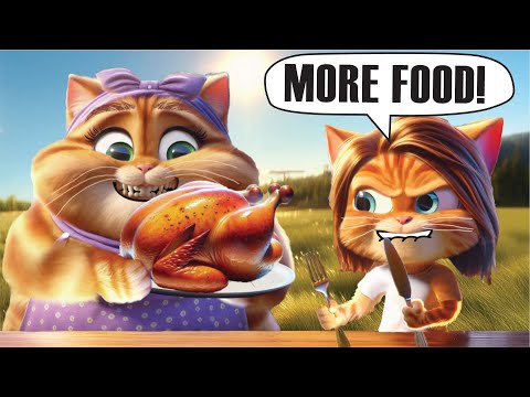 No Cat Can Survive Grandma's Food Fest | Funny Cartoon