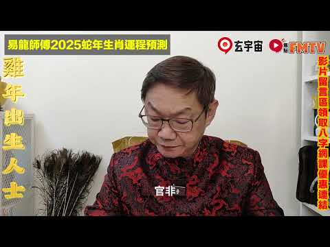 【雞🐔】2025乙巳年生肖運勢｜易龍師傅預測2025蛇年十二生肖運勢｜2025犯太歲、人緣運、財運、事業運、姻緣運生肖詳講 #玄宇宙