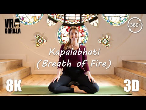 Yoga VR - Kapalabhati (Breath of Fire) with Anna(short) - 8K 360 Video