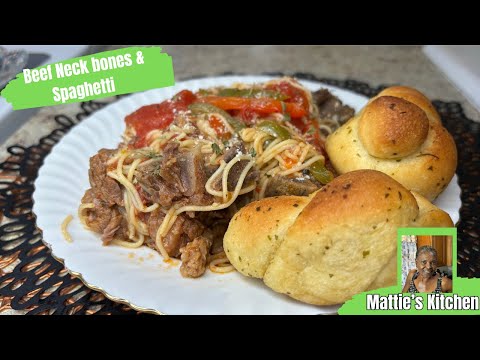 Spicy Italian Beef Neck bones with Angel Hair Noodles / Mattie's Kitchen