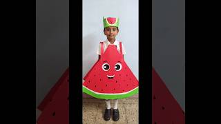 DIY Watermelon Fancy Dress Costume 🍉 How to make Fruit Fancy Dress with paper#fancydresscompetition