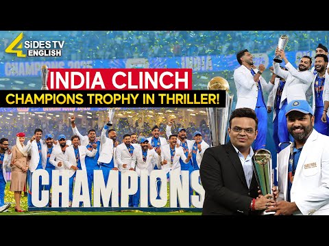 India Clinch Champions Trophy in Thriller! | Third Champions Trophy Title | 4Sides TV English