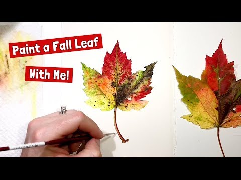 Paint a Fall Leaf with Me with Watercolors!