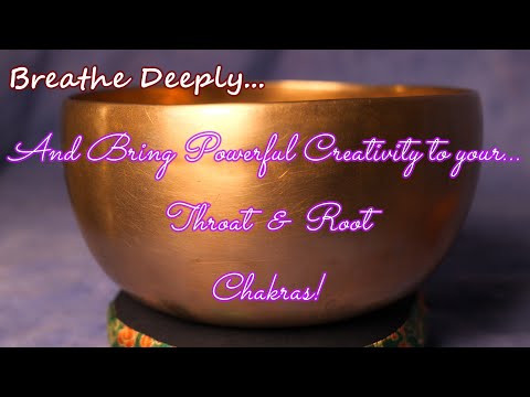 THROAT & ROOT CHAKRA  MEDITATION ~ 30 MIN ~ POWERFUL CREATIVITY! ~ BOWL #M317 ~ WWW.TEMPLESOUNDS.NET