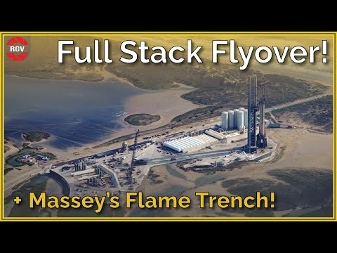 Starship Flight 3 Full Stack Testing + Massey's Flame Trench Updates | Starbase Flyover Update