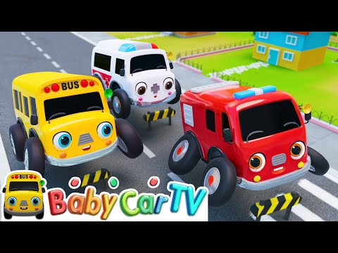 Wheels on the Bus, Baby Shark Dance Party | Learn Vehicle Names | Nursery Rhymes & Kids Songs