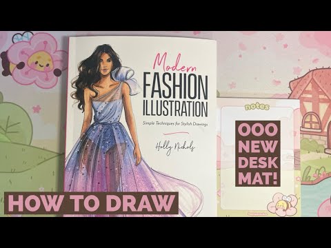 MODERN FASHION ILLUSTRATION BY HOLLY NICHOLS and KATNIPP DESK MAT