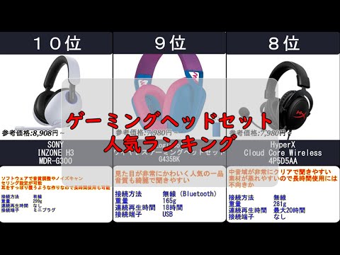 2024年【高音質でゲーム環境を最高に】ゲーミングヘッドセット 人気ランキングTOP10