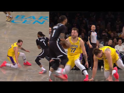 Luka Doncic DROPS Before D'Angelo Russell had moves for him & breaks ankle after twisting it!