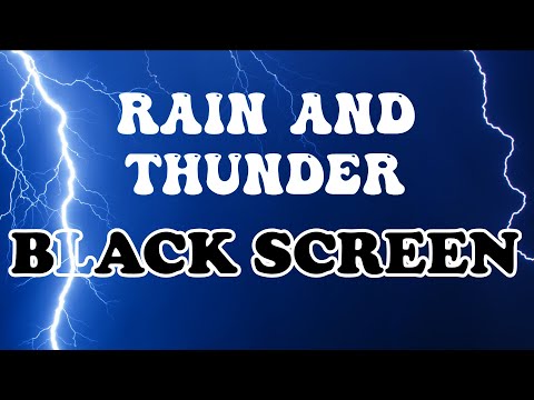 RAIN and THUNDER Sounds for SLEEPING BLACK SCREEN | Relax, Insomnia, Meditate, Sleep, Black Screen