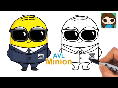 How to Draw Minion AVL Agent 🕶️ Despicable Me