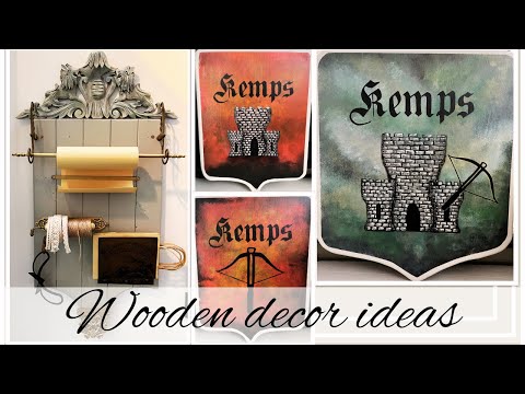 DIY WOODEN DECOR IDEAS - BUDGET-FRIENDLY WALL ORGANIZER & COAT OF ARMS FOR A FRENCH COUNTRY HOME