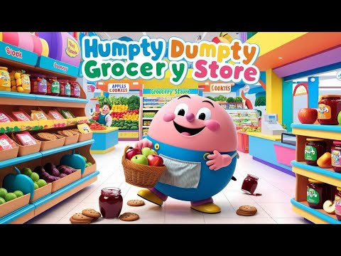 "🐷🥚 Humpty Dumpty's Grocery Store Adventure! | Fun Nursery Rhymes for Kids 🎶🛒"