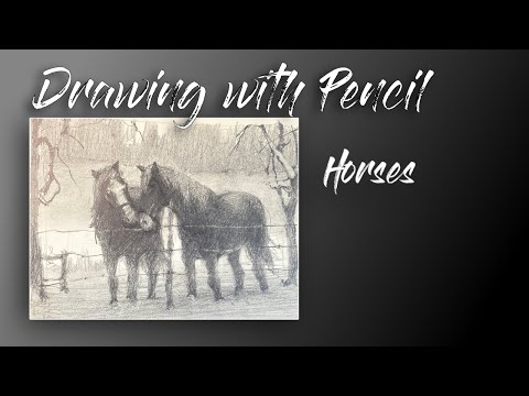 Drawing Horses with Pencil and Paper