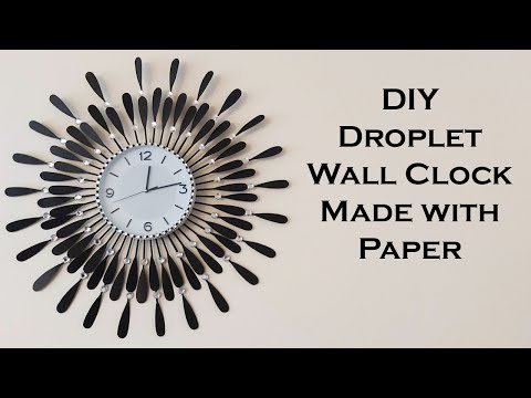 DIY How to make a Wall Clock made with Paper l l Wall Clock craft with Waste materials l l