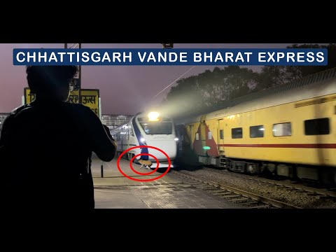 Lucky Dog - Chhattisgarh VANDE BHARAT misses a Dog by a second : Indian Railways