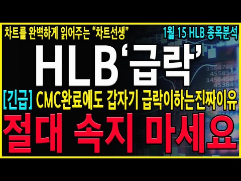 [HLB 에이치엘비]"긴급" 와...갑자기 급락하는 진짜이유 절대로 지금 속으시면 안됩니다! 세력들 목표가를위해 개미를 털고 갈려고 합니다! #hlb#hlb목표가#hlb주식