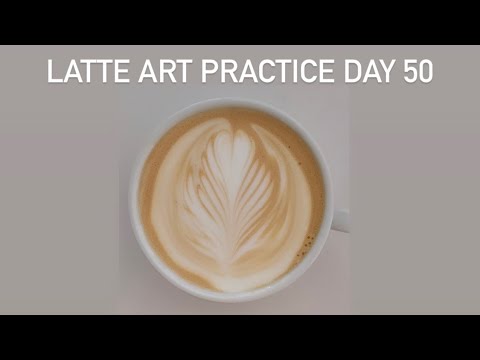 Latte Art Practice Day 50/ ラテアート練習記録 50日目/ 라떼 아트 연습 50 일차/ 第五十天拿铁艺术练习