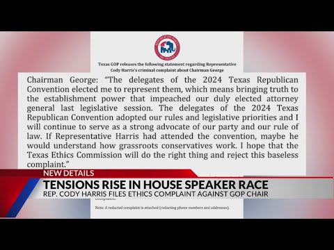 East Texas lawmaker files ethics complaint against GOP chairman after receiving political threats