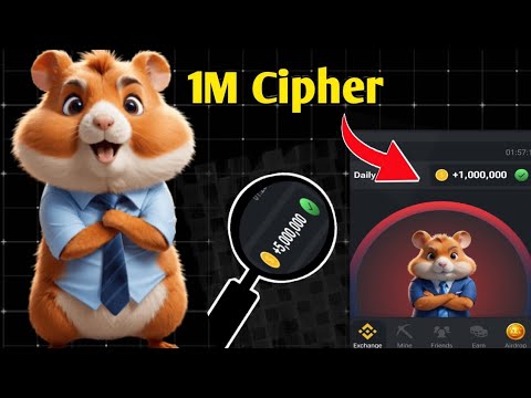 Unlock today's cipher word for 1M points in Hamster kombat #token