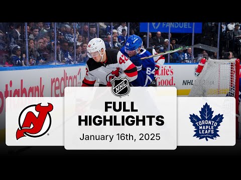 NHL Highlights | Devils vs. Maple Leafs | January 16, 2025