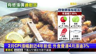 通膨真的消風？2月CPI創4年低 「食物」仍暴漲3.98%@newsebc