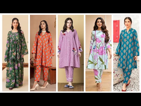 So Beautiful Casual All Over Printed Frock Designs For Your Winter Dresses 2024