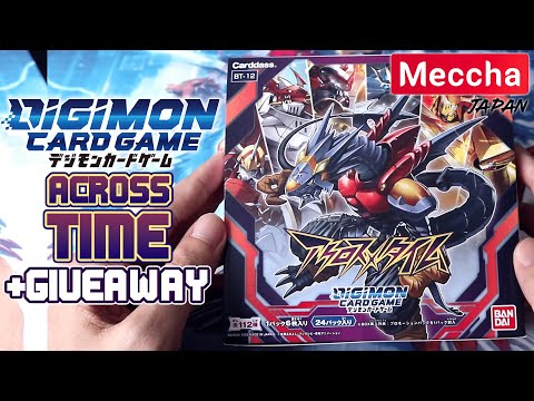 DIGIMON CARD GAME BT-12 Across Time Booster Box Opening + GIVEAWAY (Meccha Japan Collab)