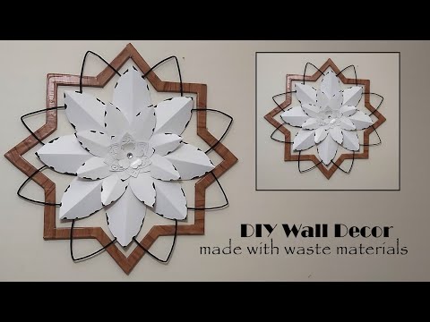 DIY Wall Decor made with waste materials l l How to make a wall decor using waste materials