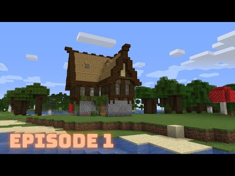 1.16 Survival Let's Play! (Episode 1) Starter House!