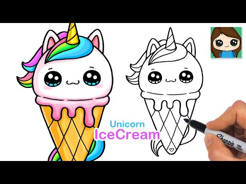 How to Draw a Unicorn Ice Cream Cone | Ice Cream-icorn 🍦🦄