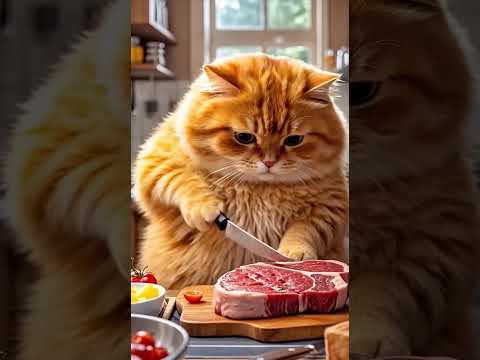 Fatty Chef #aigc #cat #funny #chubbycat #cute