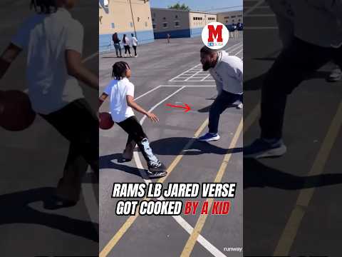 STRAIGHT TO THE NBA!🏀Rams LB Jared Verse got cooked by a kid 🤣#nba #jaredverse #rams #larams #nfl