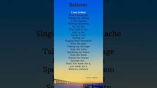 "Believer"~ Imagine Dragons Lyrics #song #songlyrics #shorts