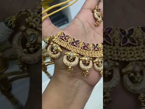 Rajwadi haar/Rajwadi necklace/Meenakari necklace/WhatsApp 8792536199/high brass jewellery/Matt jewel