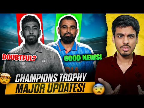 BUMRAH Doubtful for Champions Trophy 😳 | Team India Champions Trophy - England Squad Major Update!!