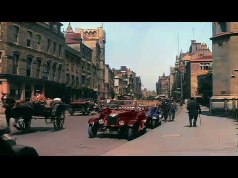 Oxford, England 1920s in color [60fps, Remastered] w/sound design added